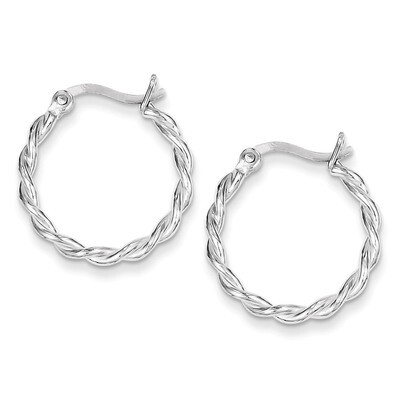 Twisted Hoop Earrings Sterling Silver QE3790, MPN: QE3790, 883957717968