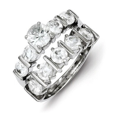 2-Piece Diamond Wedding Set Ring Sterling Silver QR1334, MPN: QR1334, 883957180724