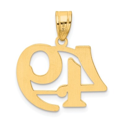 Number 49 Pendant 14k Gold Polished APN49, MPN: APN49, 196904080030