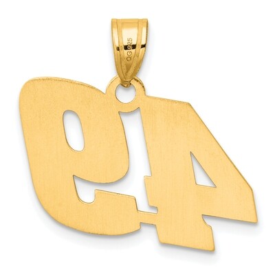 Block Number 49 Pendant 14k Gold Polished BN49, MPN: BN49, 196904079140