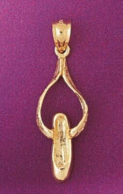 Dazzlers Jewelry Ballerina Shoe Pendant Necklace Charm Bracelet in Yellow, White or Rose Gold 6113,…