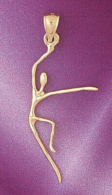 Dazzlers Jewelry Ballerina Dancer Pendant Necklace Charm Bracelet in Yellow, White or Rose Gold 615…