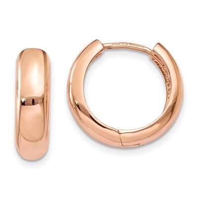 Hinged Hoop Earrings 14k Rose Gold TF767, MPN: TF767, 868044166591