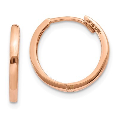 Hinged Hoop Earrings 14k Rose Gold TF764, MPN: TF764, 869887129378