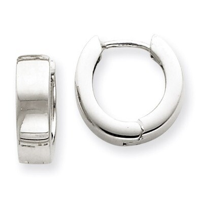 Hinged Hoop Earrings 14k White Gold TM631, MPN: TM631, 886774370668