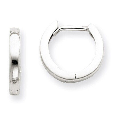 Hinged Hoop Earrings 14k White Gold TM617, MPN: TM617, 886774563060