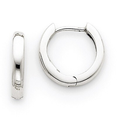 Hinged Hoop Earrings 14k White Gold TM608, MPN: TM608, 886774370460