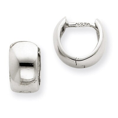 Hinged Hoop Earrings 14k White Gold TM616, MPN: TM616, 886774563053