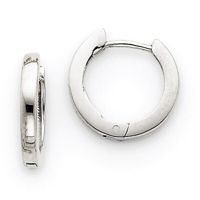 Hinged Hoop Earrings 14k White Gold TM606, MPN: TM606, 886774563008