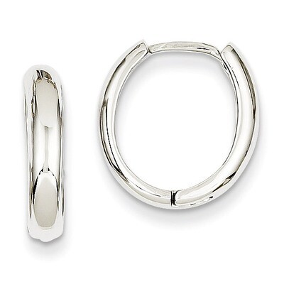 Hinged Hoop Earrings 14k White Gold TH266, MPN: TH266, 883957291635