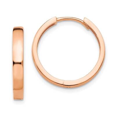 Hinged Hoop Earrings 14k Rose Gold TM629R, MPN: TM629R, 191101801389