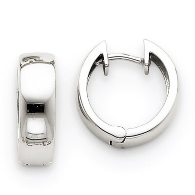 Hinged Hoop Earrings 14k White Gold XY1130, MPN: XY1130, 886774134079