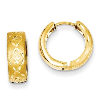 5mm Hinged Hoop Earrings 14k Gold TL179, MPN: TL179, 869786049999