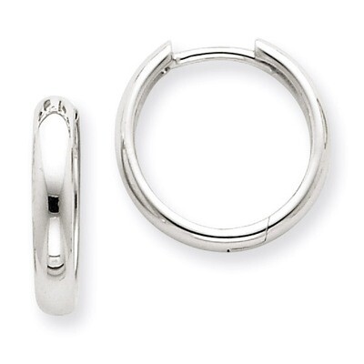 Hinged Hoop Earrings 14k White Gold XY1122, MPN: XY1122, 886774134031