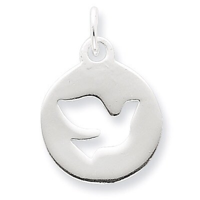 Circle Dove Charm Sterling Silver QC6694, MPN: QC6694, 191101184789