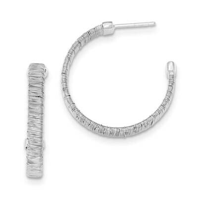 Wrap Wire Hoop Post Earrings Sterling Silver QE11394, MPN: QE11394, 191101676451