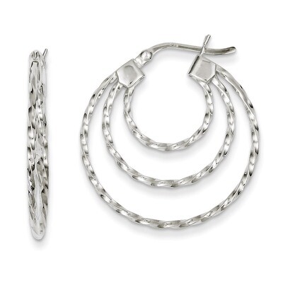 Hoop Earrings Sterling Silver QE8200, MPN: QE8200, 883957579368