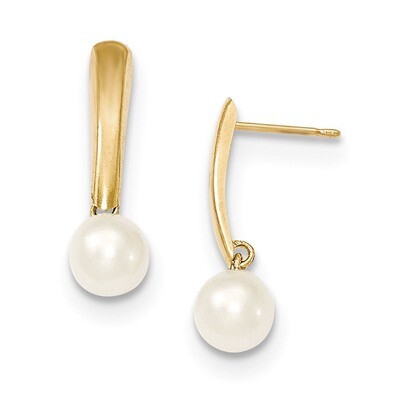 6-7mm Round Cultured Pearl Earrings 14k Gold XF263E, MPN: XF263E, 883957858630