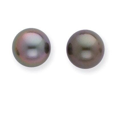8-9mm Saltwater Cultured Tahitian Pearl Earrings 14k White Gold XF350E, MPN: XF350E, 883957445663