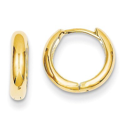 Hinged Hoop Earrings 14k Gold Polished Y7916, MPN: Y7916, 886774563572