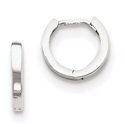 Hinged Hoop Earrings 10k White Gold 10TM620, MPN: 10TM620, 191101344527