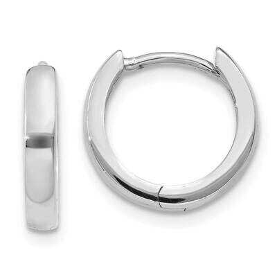 Hinged Hoop Earrings 10k White Gold 10TM617, MPN: 10TM617, 191101565199