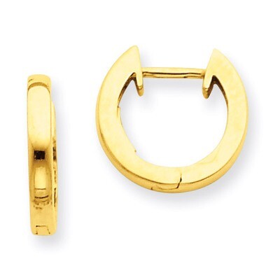 2MM Hinged Hoop Earrings 14k Gold Polished H772, MPN: H772, 869786045700