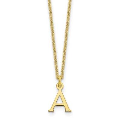 Cutout Letter A Initial Necklace 10k Gold 10XNA727Y/A, MPN: 10XNA727Y/A,
