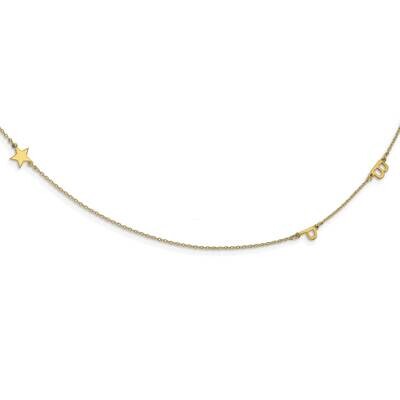 3 Initial/Symbol Necklace 10k Gold 10XNA1288Y, MPN: 10XNA1288Y, 196904158708