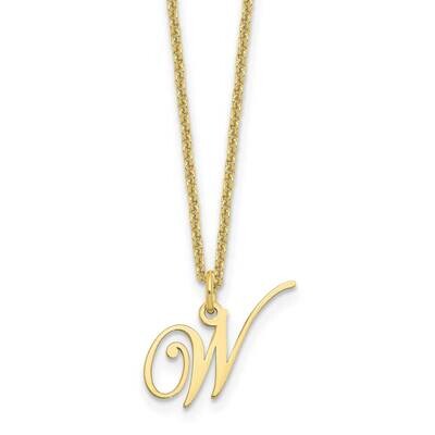 Letter W Initial Necklace 10k Gold 10XNA756Y/W, MPN: 10XNA756Y/W,