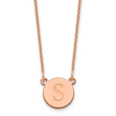 Initial Circle Necklace 14k Rose Gold XNA1351R, MPN: XNA1351R,