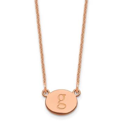 Initial Oval Necklace 14k Rose Gold XNA1348R, MPN: XNA1348R,