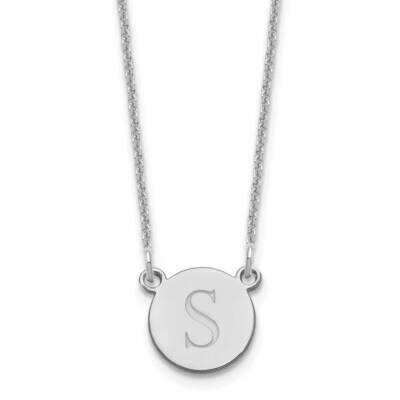 Initial Circle Necklace 14k White Gold XNA1351W, MPN: XNA1351W,