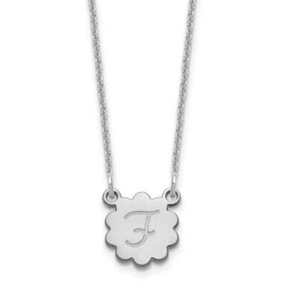 Initial Flower Necklace 14k White Gold XNA1352W, MPN: XNA1352W,