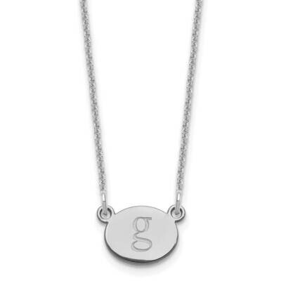 Initial Oval Necklace 14k White Gold XNA1348W, MPN: XNA1348W,