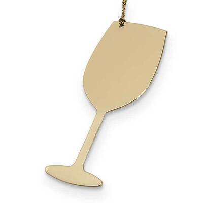 Gold-tone Metal Wine Glass Ornament GM21792, MPN: GM21792, 47105191349