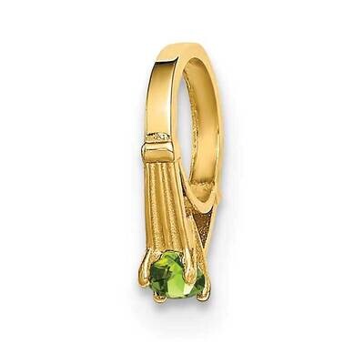 Ring with Light Green Glass Stone Charm 14k Gold YC1338, MPN: YC1338, 716838334186
