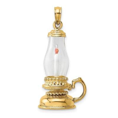 Glass Enamel 3-D Candle Latern Charm 14k Gold K7195, MPN: K7195, 637218050215