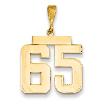 Number 65 Charm 14k Gold Large Polished LP65, MPN: LP65, 883957067575