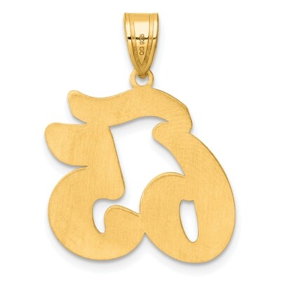 Script Number 65 Pendant 14k Gold Polished SCN65, MPN: SCN65, 196904078136