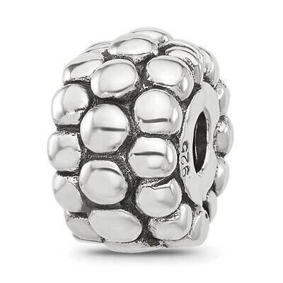 Polished Beaded Clip Bead Sterling Silver QRS4435, MPN: QRS4435,
