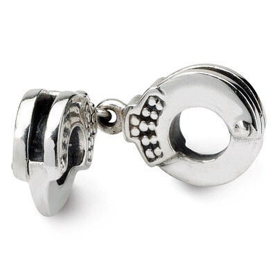 Handcuffs Bead - Sterling Silver QRS318, MPN: QRS318, 883957722443