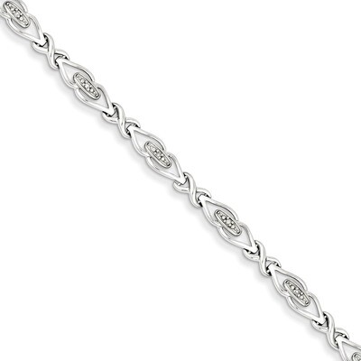 Diamond Bracelet Sterling Silver QDX1169, MPN: QDX1169, 883957459400