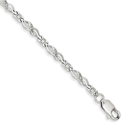 Diamond Bracelet Sterling Silver QDX1051, MPN: QDX1051, 883957355115