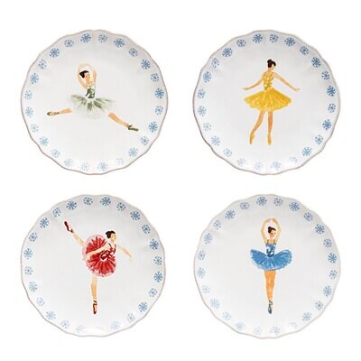 Casafina The Nutcracker White Set of 4 Bread Plates 17 TPS10-WHI, MPN: TPS10-WHI, 840289094747