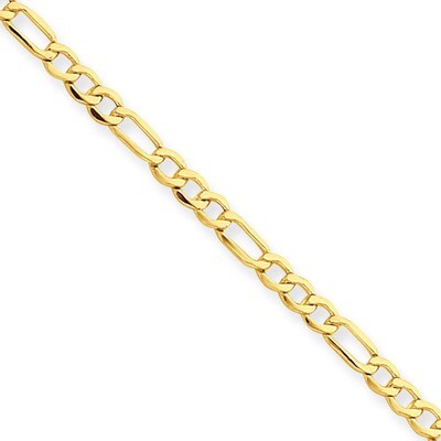 2.50mm Figaro Chain 10 Inch 14k Gold BC120-10, MPN: BC120-10, 886774537504