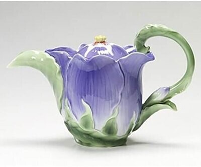 Franz Porcelain Periwinkle Flower Teapot FZ00990, MPN: FZ00990,