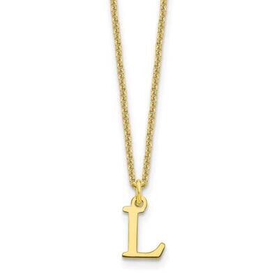 Cutout Letter L Initial Necklace 10k Gold 10XNA727Y/L, MPN: 10XNA727Y/L,