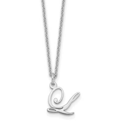 Letter L Initial Necklace 14k White Gold XNA756W/L, MPN: XNA756W/L, 196904082119