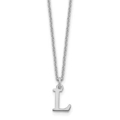 Cutout Letter L Initial Necklace 10k White Gold 10XNA727W/L, MPN: 10XNA727W/L,